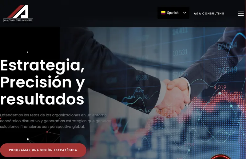 Web corporativa para firma de consultoría financiera